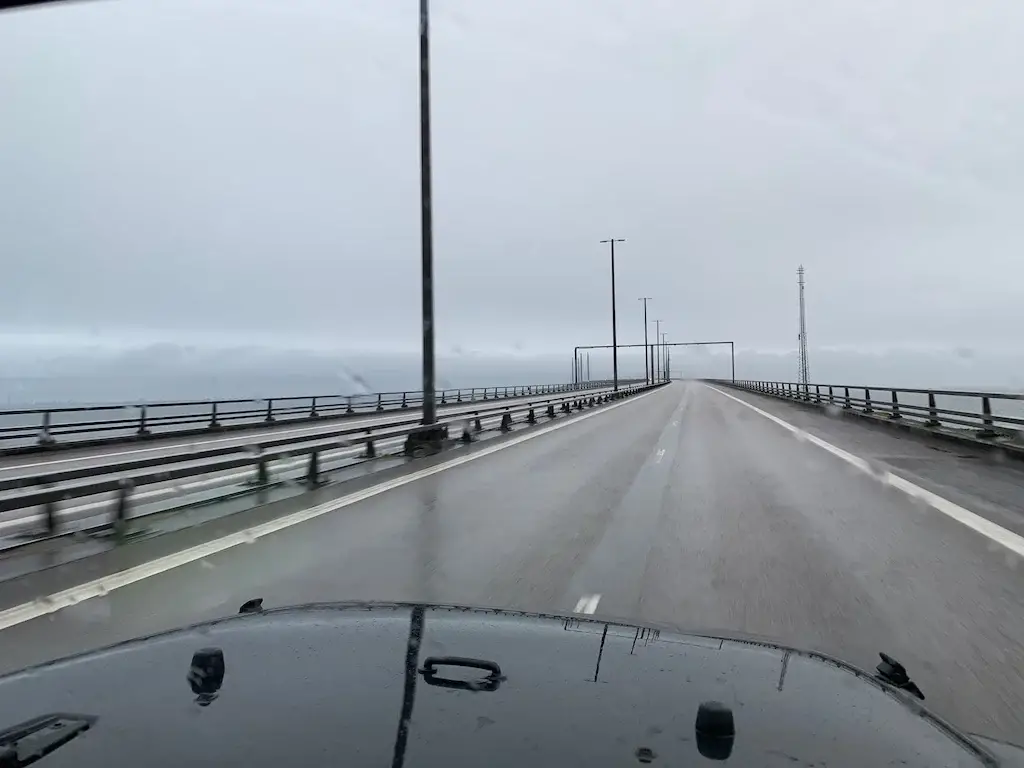 Anfahrt zur Öresundbrücke Richtung Schweden