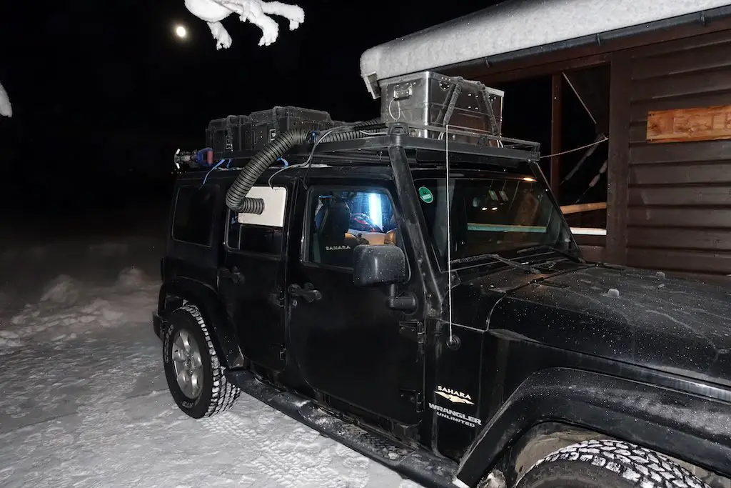 Korgen Camping mit laufender Dieselheizung