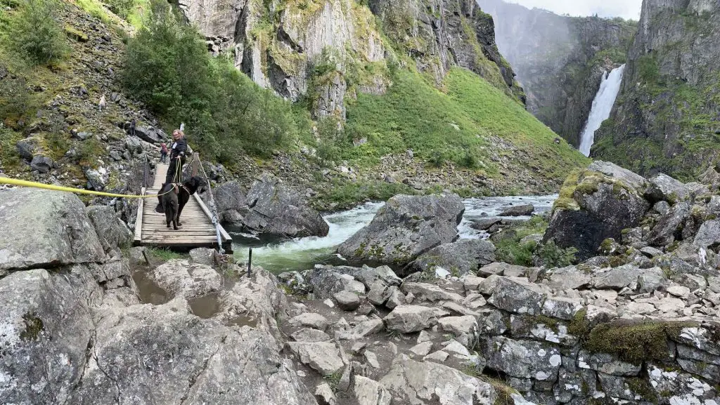 Hängebrücke am Vøringfossen