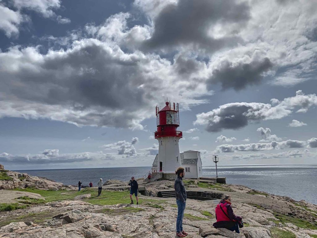 Lindesnes mit Besuchern