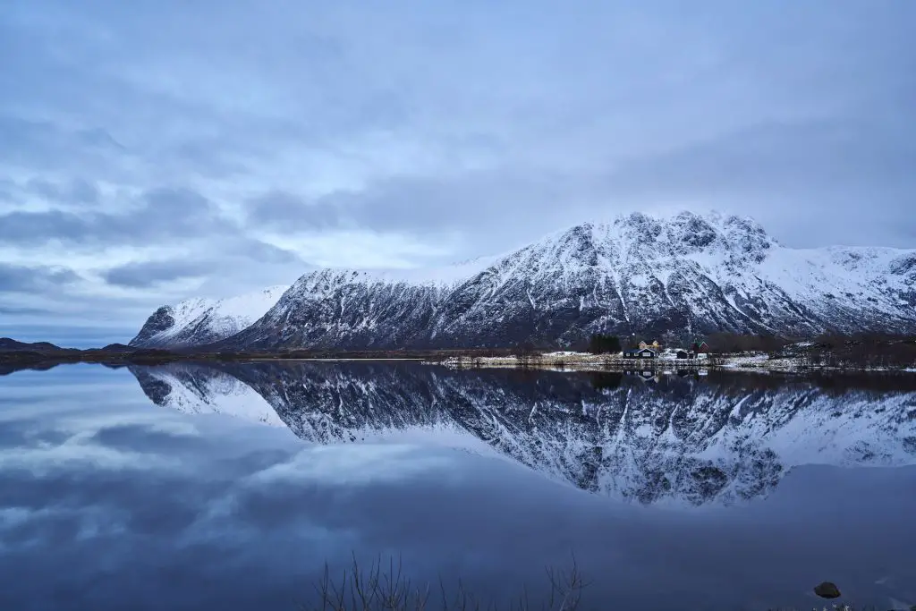 Spiegelung auf dem Rückweg von den Lofoten