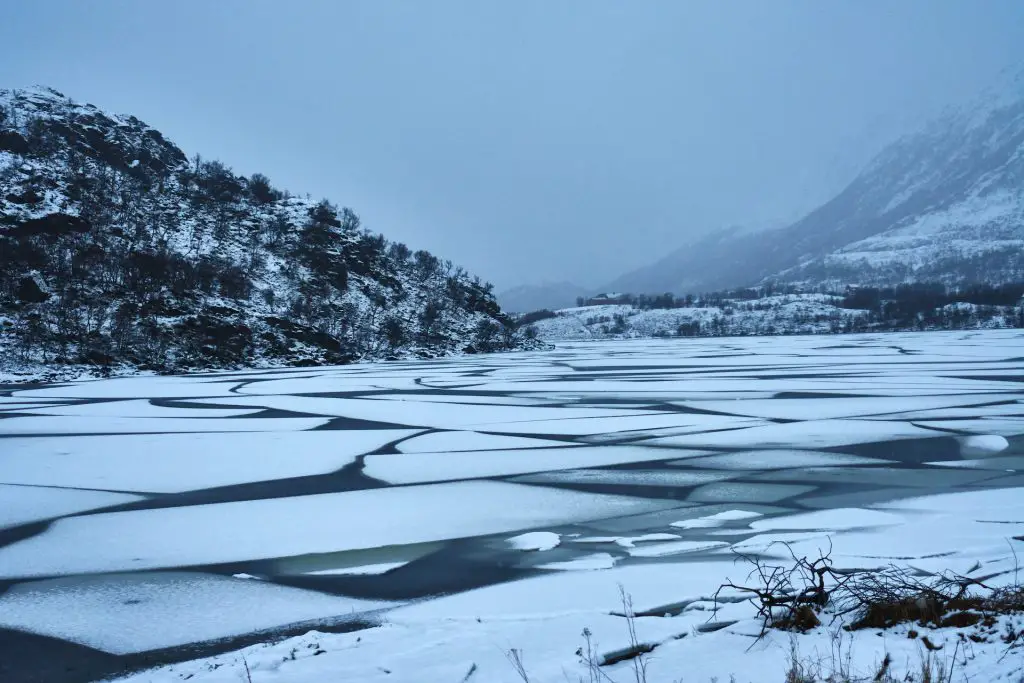 Eisschollen auf den Vesterålen