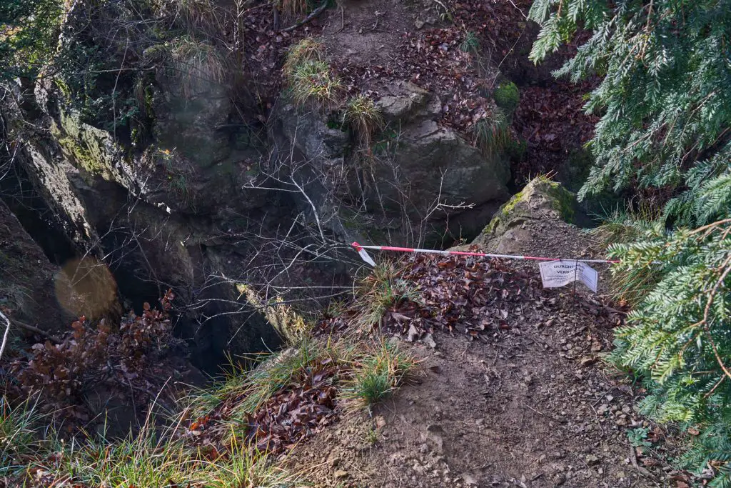 Felsspalten auf der Teufelskanzel