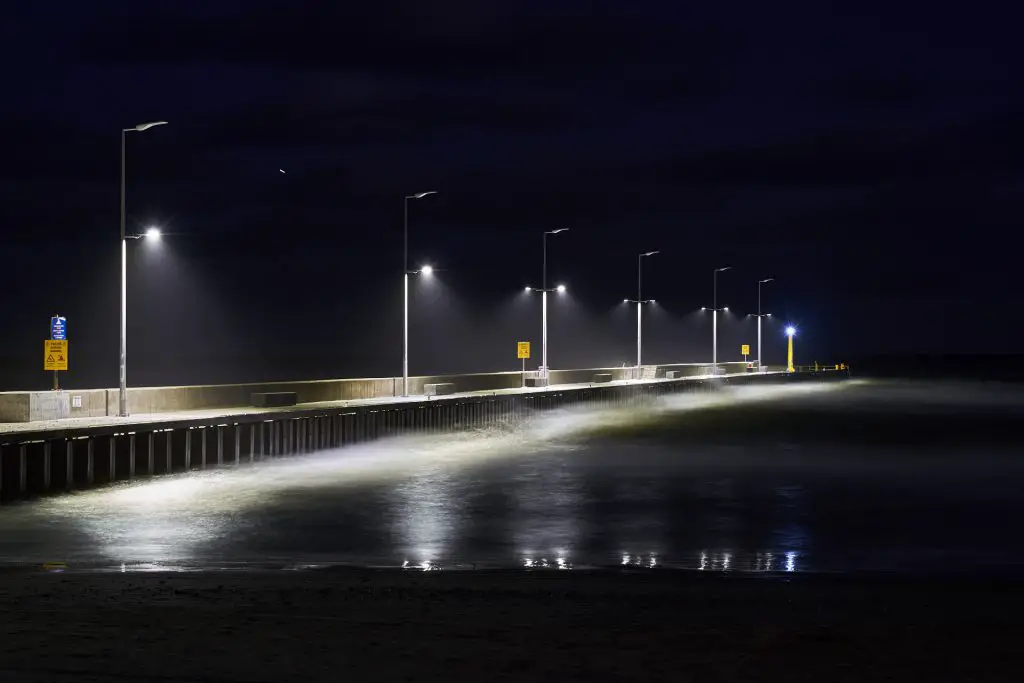 Løkken Mole bei Nacht