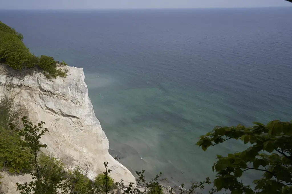 Møns Klint Kreidefelsen vom oberen Wanderweg fotografiert