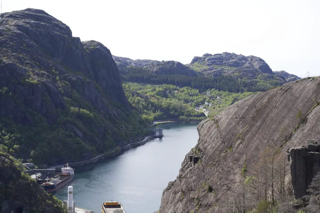 Aussichtspunkt am Fv44 auf den Jøssingfjord