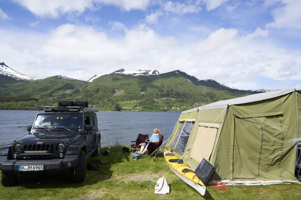 Stellplatz auf dem Fagervik Camping