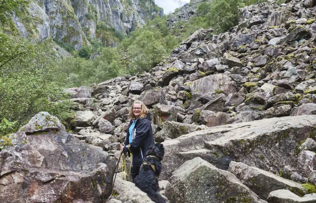 Geröllfelder am Vøringfossen