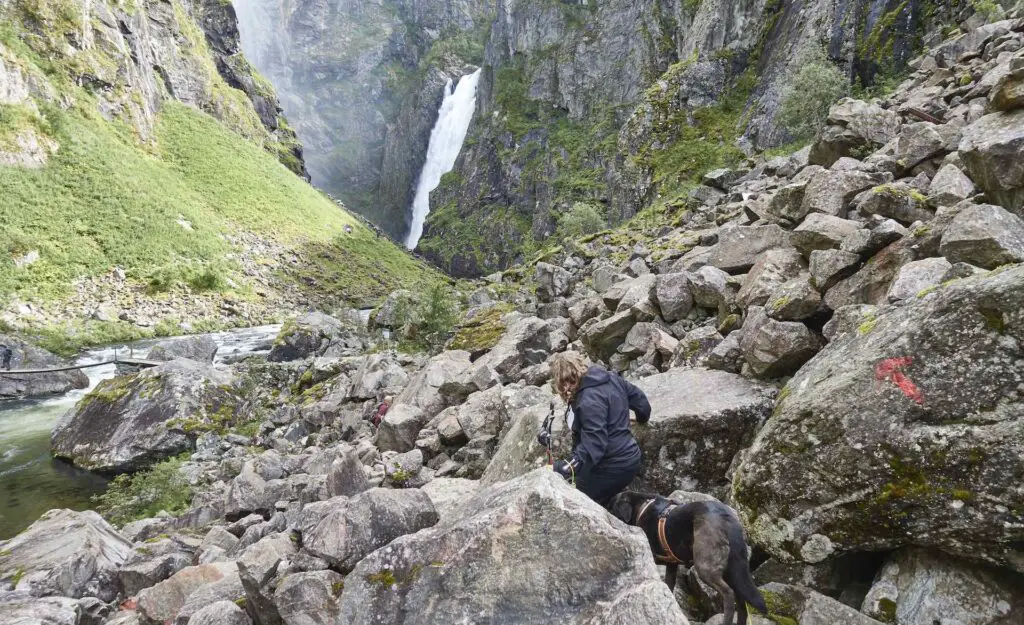 Geröllfeld kurz vor dem Vøringfossen