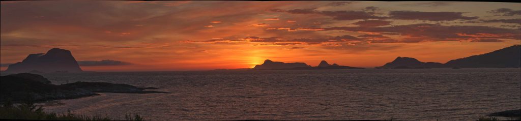 Sonnenuntergang auf Lammetun Panorama