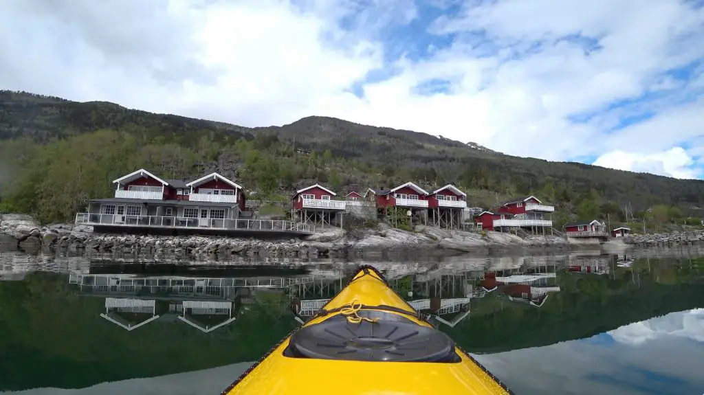 Viki Fjordcamping vom Wasser aus