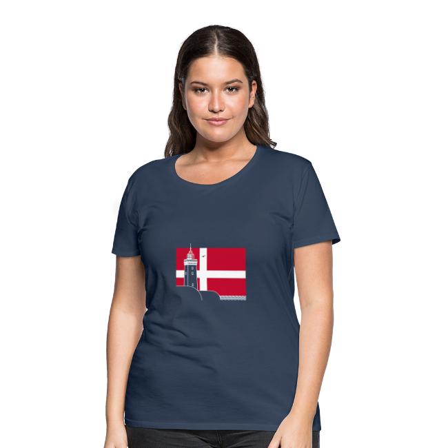 T-Shirt mit Rubjerg Knude und Dänemark Fahne